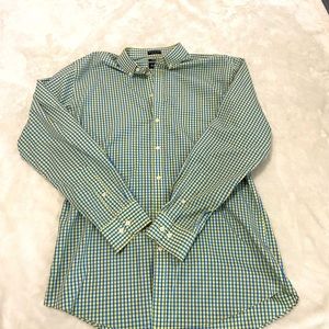 Neiman Marcus Wrinkle Free Slim Fit Button Down. Yellow and blue